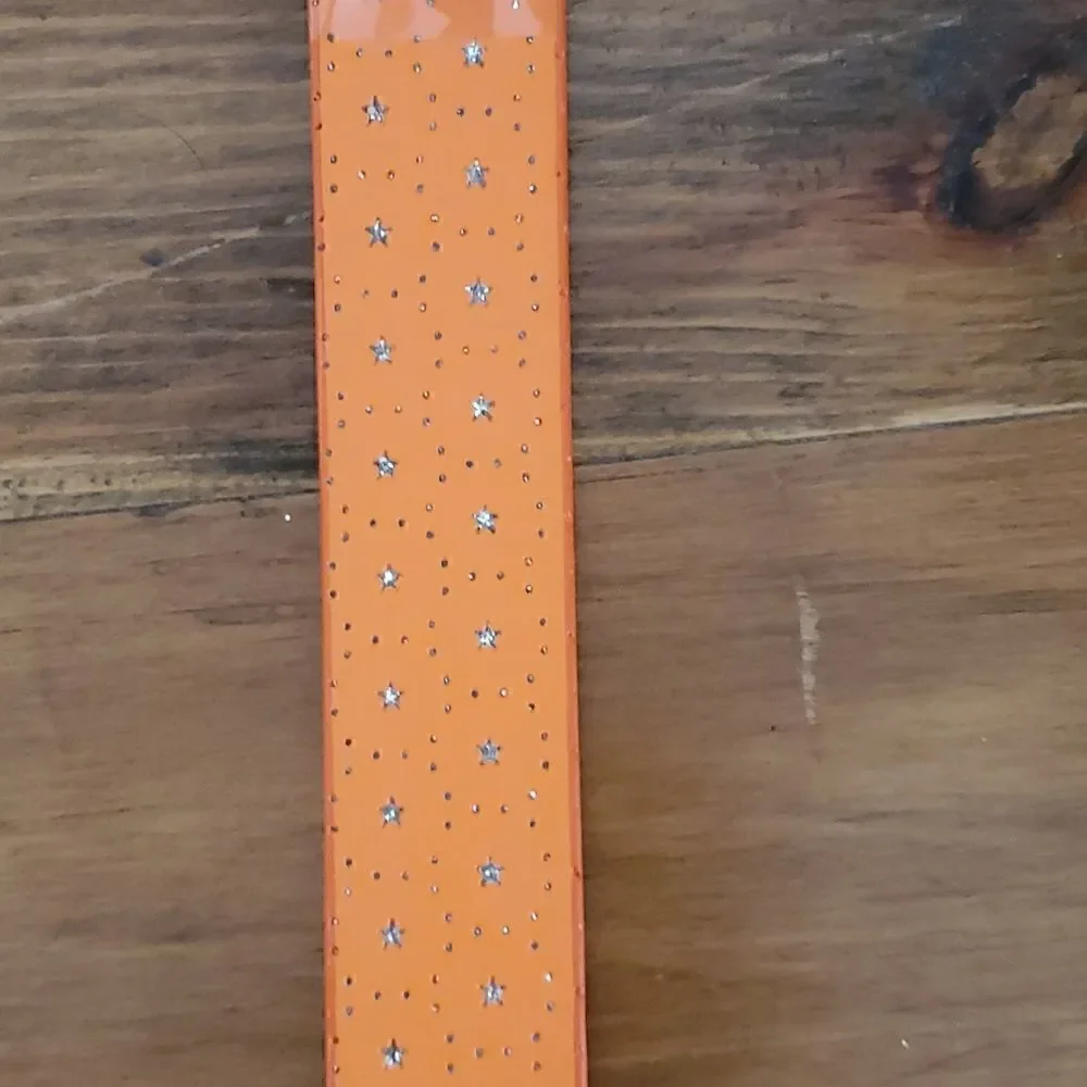 1.5 inch wide starred orange belt